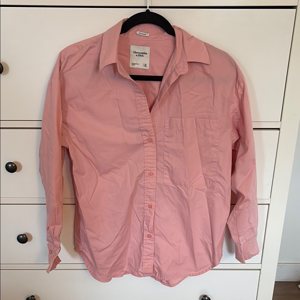 Abercrombie & Fitch Pink Button-Up Shirt